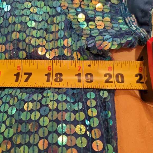 Vintage Papell Mermaid Silk Sequin Top - Picture 9 of 10
